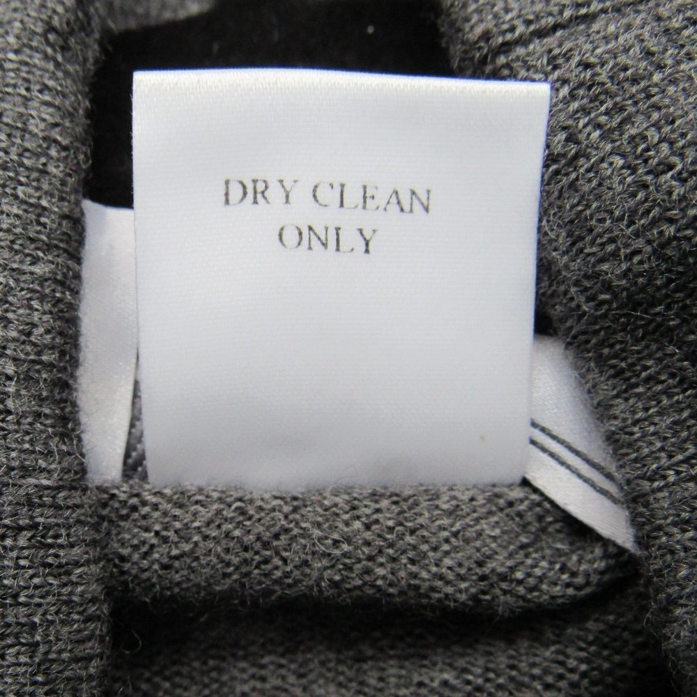 100% Merino Wool Gray Turtleneck Made in Italy Antonella Womens Size L - Picture 7 of 12